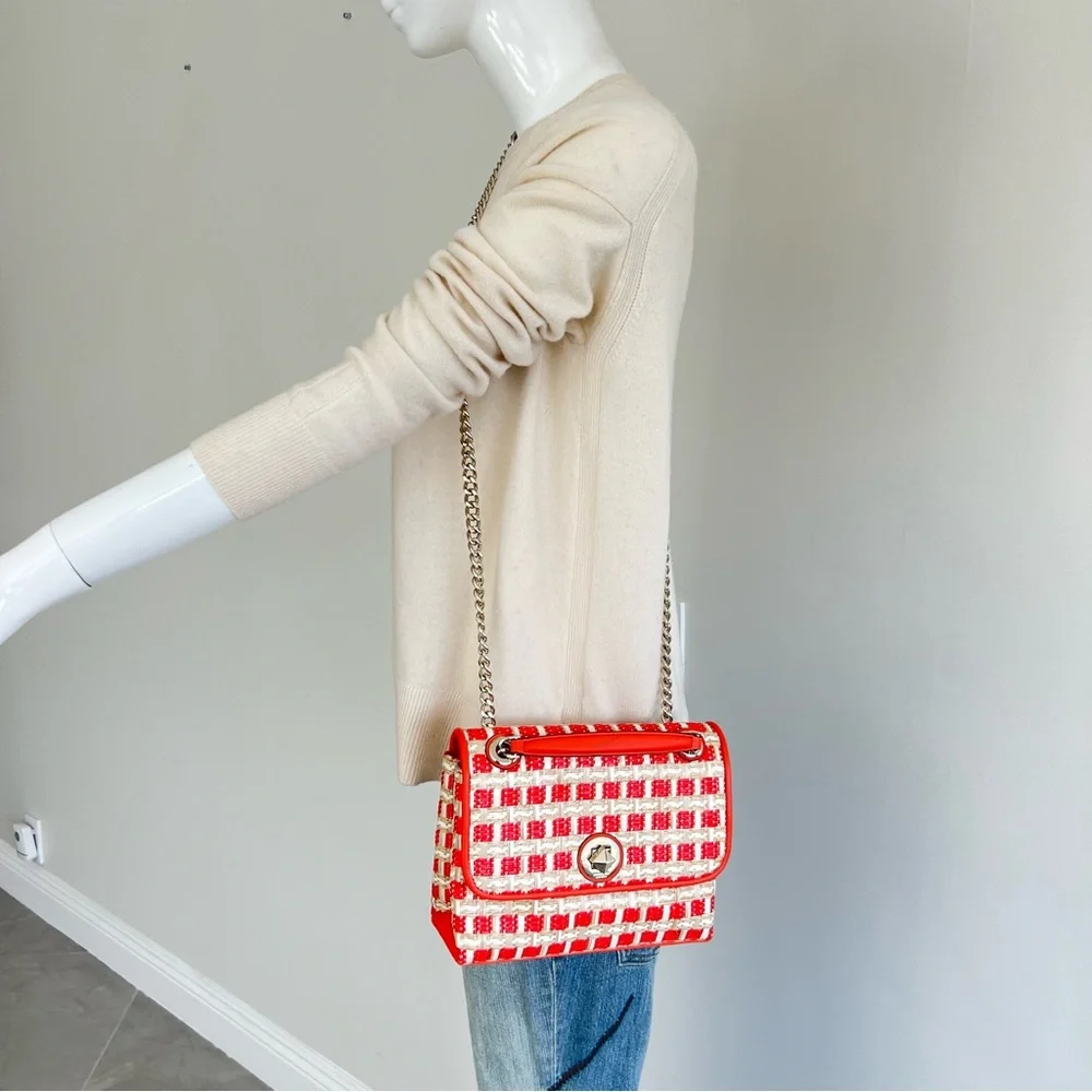 NWT KATE SPADE Natalia Two Tone Flap Chain Handles Small Crossbody Shoulder Bag